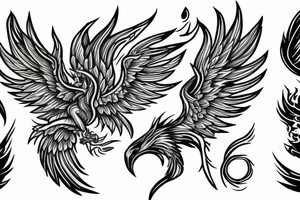 Phoenix rising from the flames tattoo idea