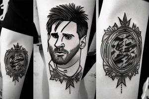 Lionel messi hair tattoo idea