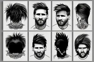 Lionel messi hair tattoo idea