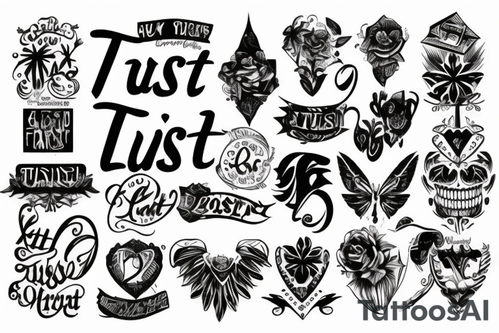 Trust and life tattoo idea