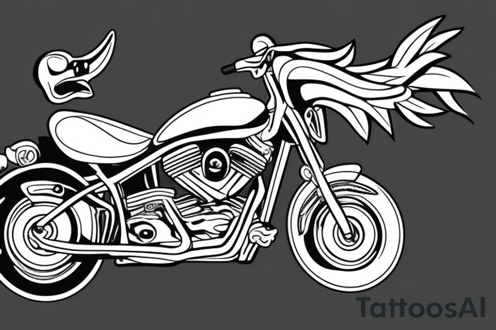 A biker Gecko on a Harley Davidson tattoo idea