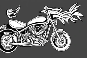 A biker Gecko on a Harley Davidson tattoo idea