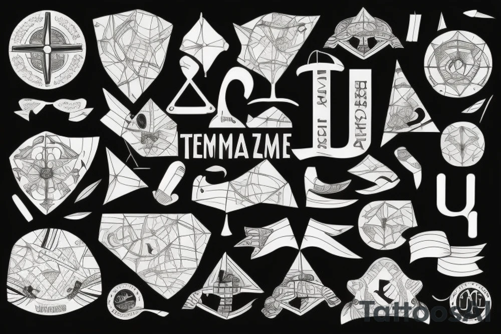 tembe around French Guiana map tattoo idea