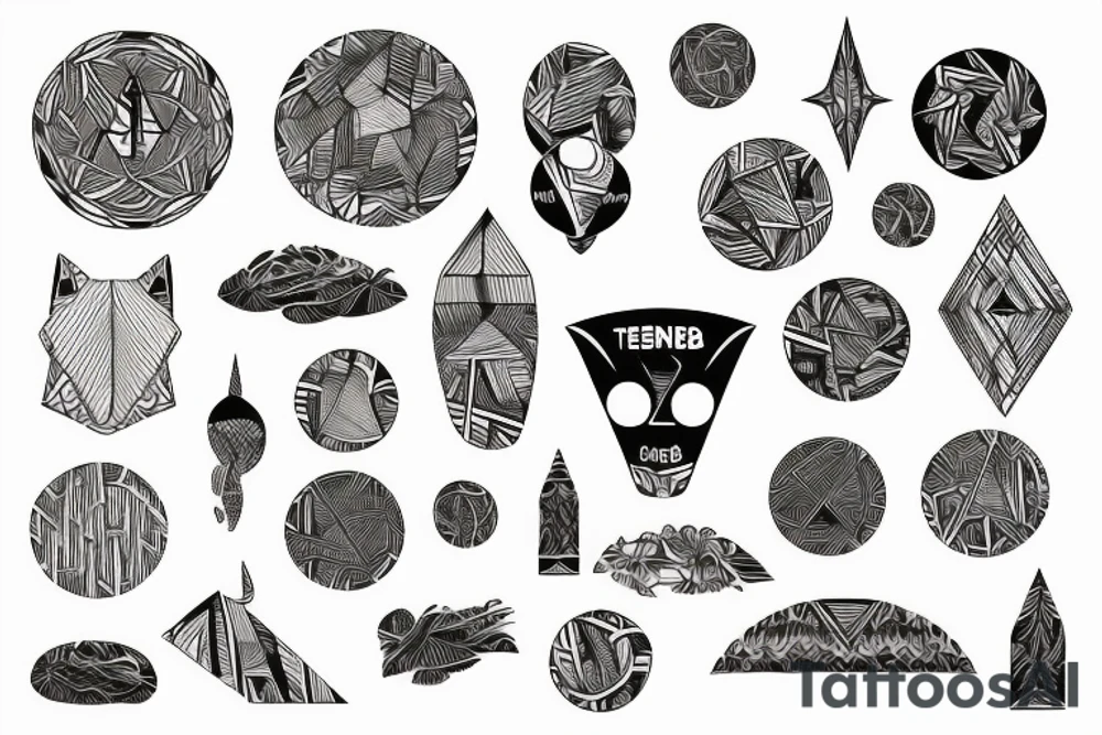 tembe around French Guiana map tattoo idea