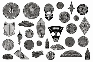 tembe around French Guiana map tattoo idea
