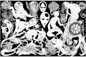 the birth of humanity tattoo idea