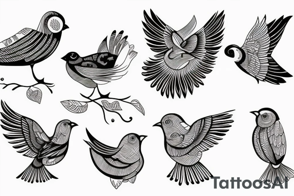 2 birds representing my grandmothers tattoo idea