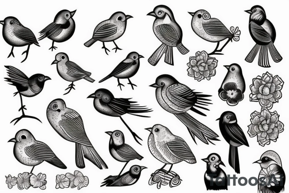 2 birds representing my grandmothers tattoo idea