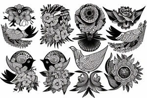 2 birds representing my grandmothers tattoo idea