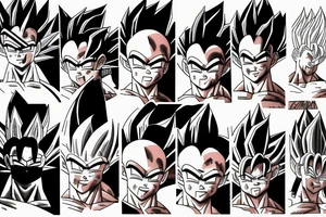 Goku with rose background tattoo idea