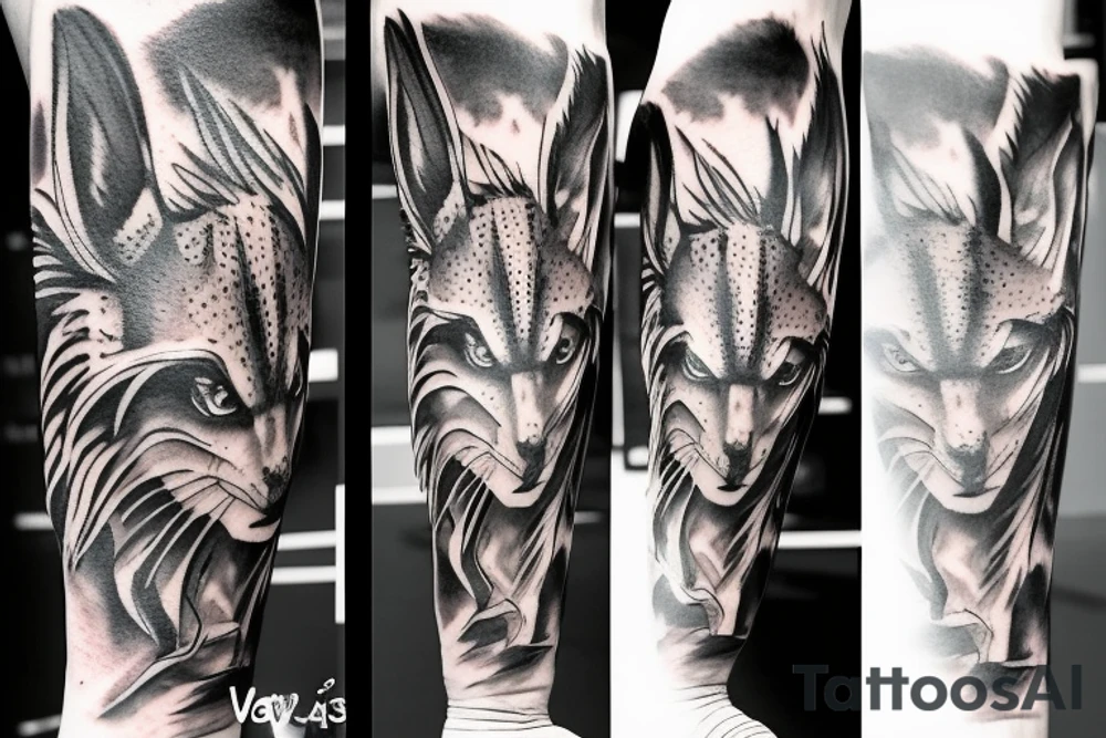 Anubis v flames tattoo idea