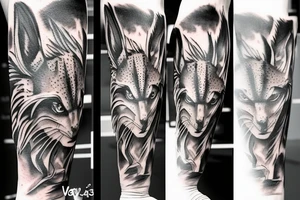 Anubis v flames tattoo idea