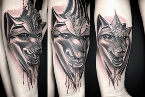 Anubis v flames tattoo idea