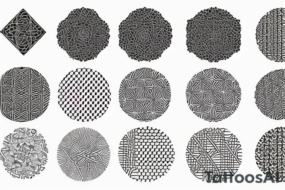 geometric pattern background tattoo idea
