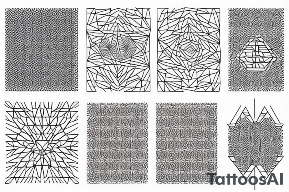 geometric pattern background tattoo idea