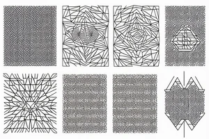 geometric pattern background tattoo idea