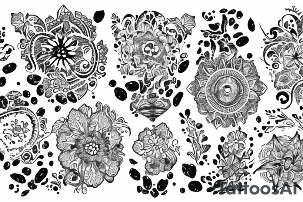 Cracked background tattoo idea