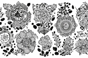 Cracked background tattoo idea
