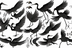 Japanese crane tattoo idea