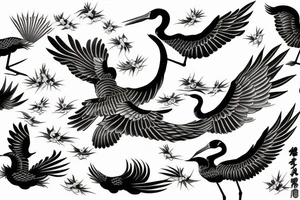 Japanese crane tattoo idea