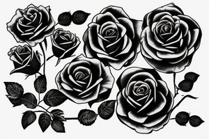 Trans sign wrapped in black roses tattoo idea