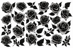 Transgender sign wrapped in black roses tattoo idea