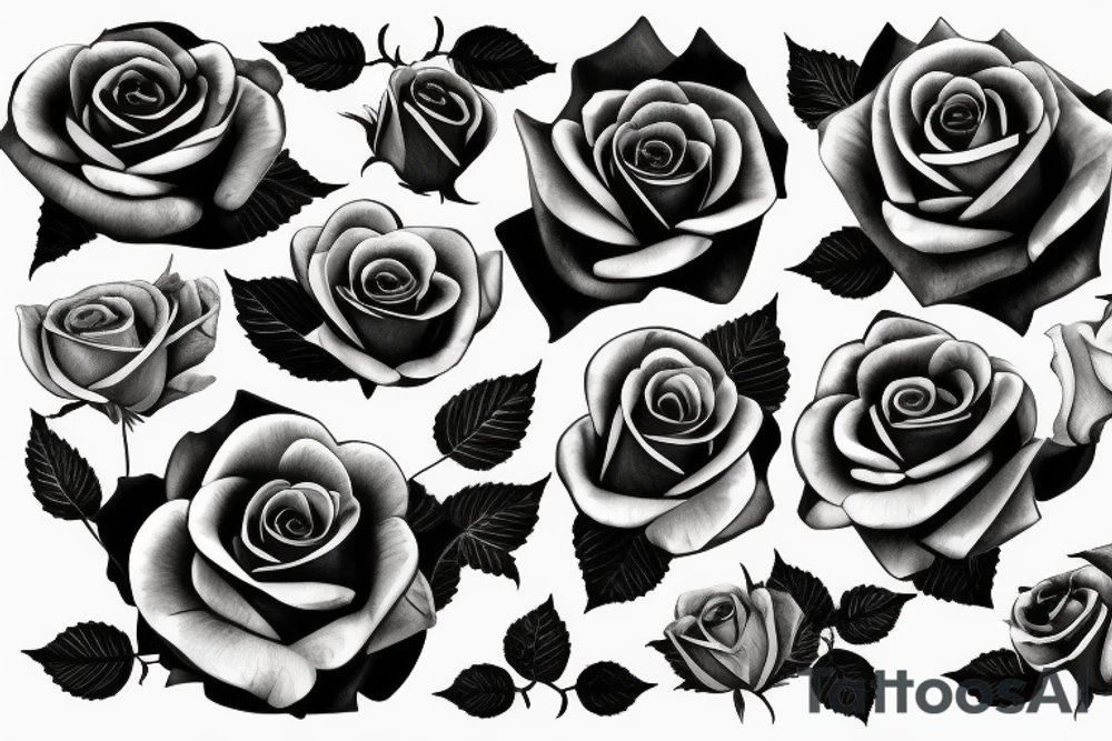 Transgender sign wrapped in black roses tattoo idea