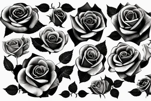 Transgender sign wrapped in black roses tattoo idea