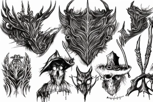 bloodborne hunter in hunter's dream with amygdala tattoo idea
