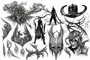bloodborne hunter in hunter's dream with amygdala tattoo idea