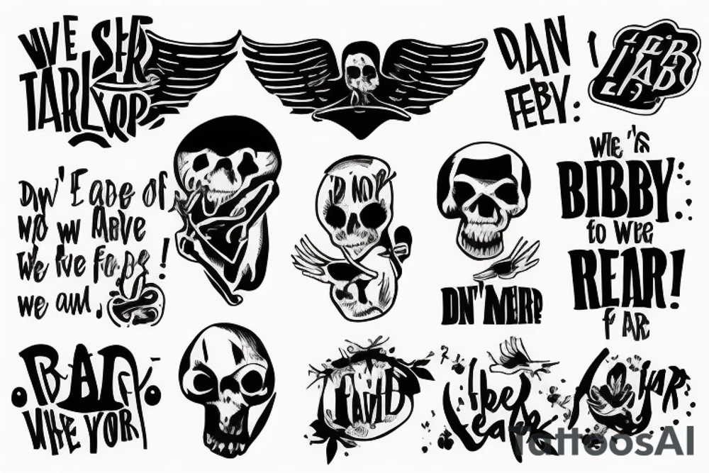 Baby, take my hand (don't fear the reaper)
We'll be able to fly (don't fear the reaper)
Baby, I'm your man tattoo idea