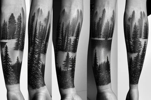 Minnesota winter landscape tattoo idea