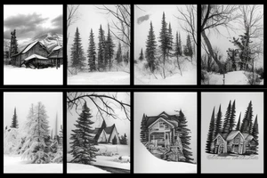 Minnesota winter landscape tattoo idea