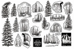 Minnesota winter landscape tattoo idea
