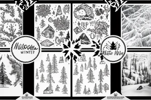 Minnesota winter landscape tattoo idea