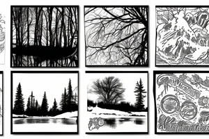 Minnesota winter lake landscape tattoo idea