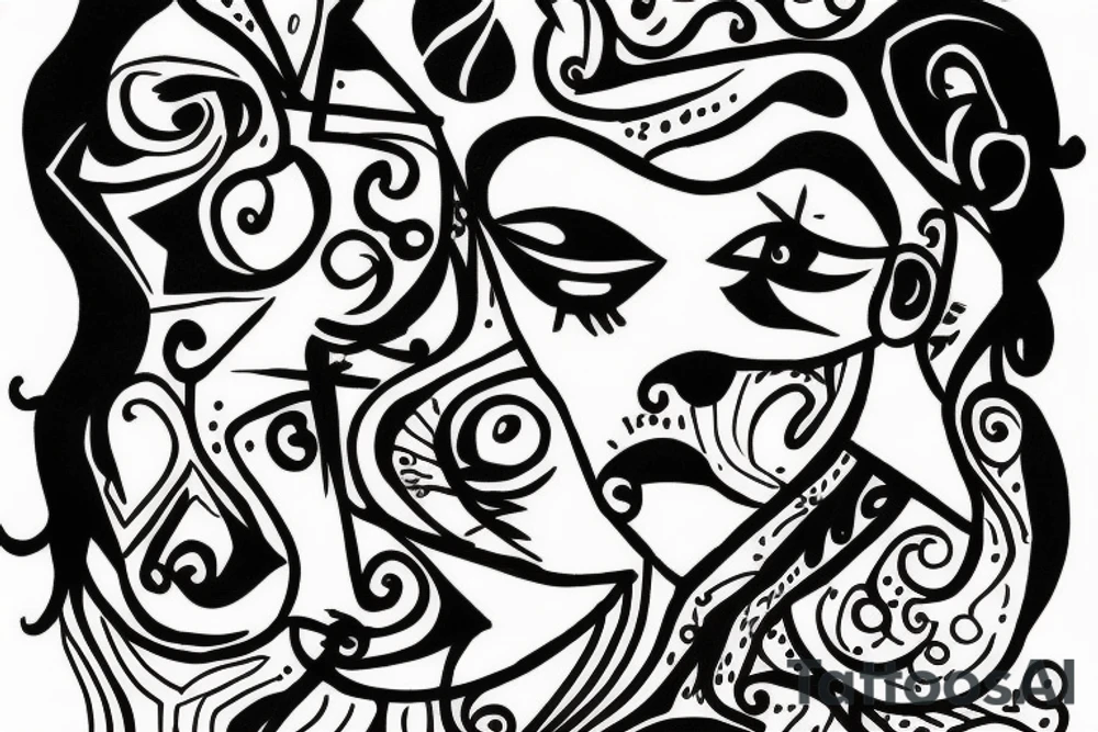 Head explotes in the moom tattoo idea