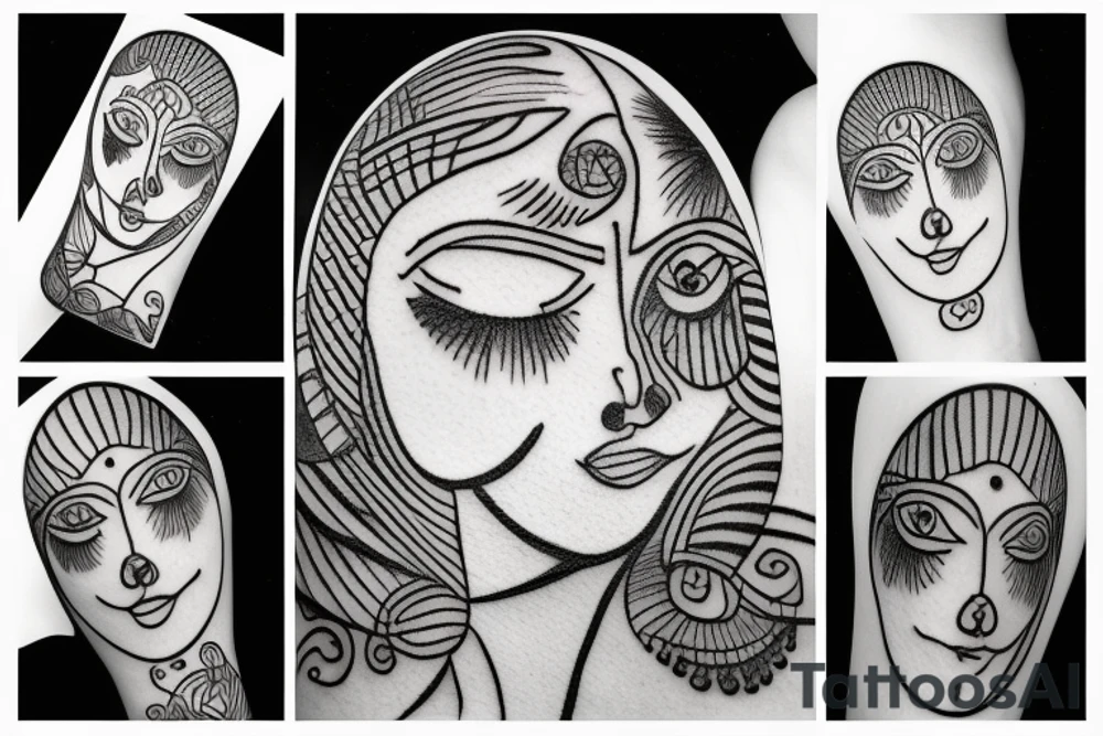 Head in the moom tattoo idea