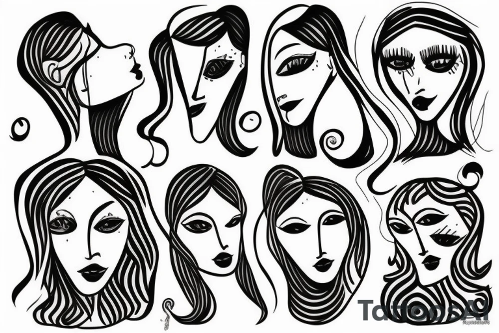 Head in the moom tattoo idea