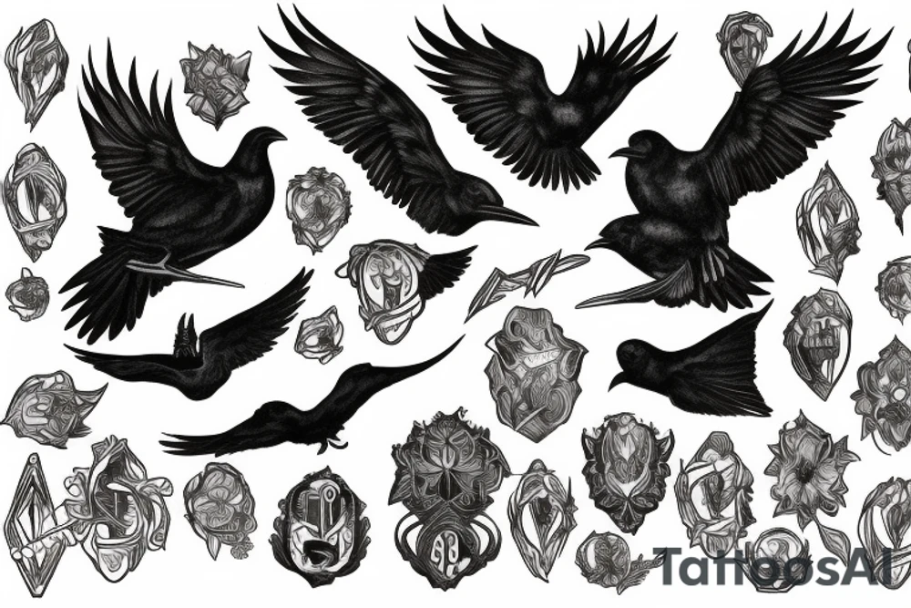 raven with Psalm 139:8 tattoo idea