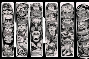 king of monkey tattoo idea