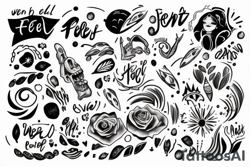 I wanna feel it all joy, pain, and sky tattoo idea