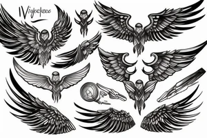 Valkyrie wings tattoo idea