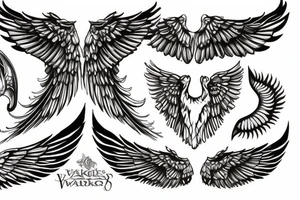 Valkyrie wings tattoo idea