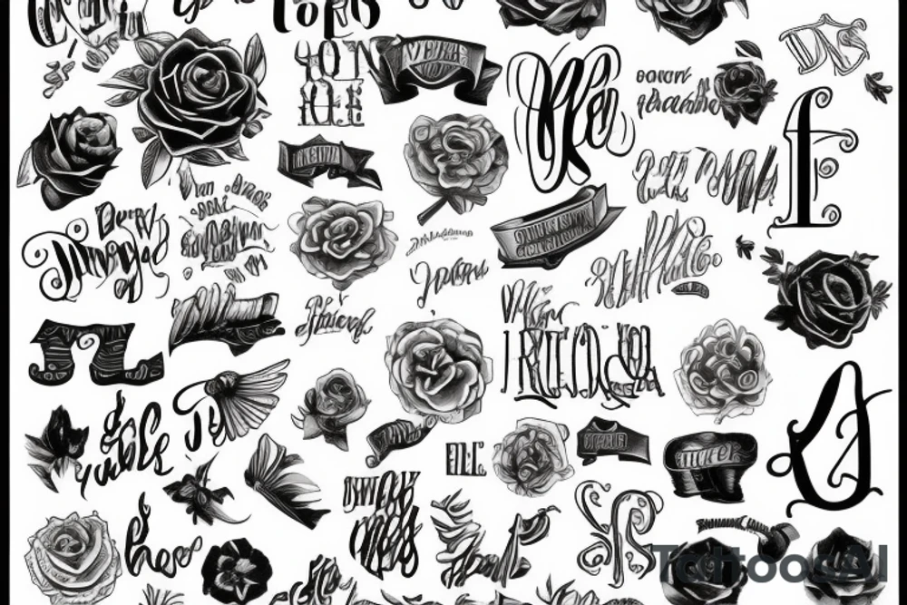 Few in letters tattoo idea