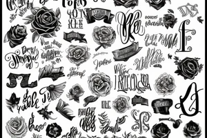 Few in letters tattoo idea