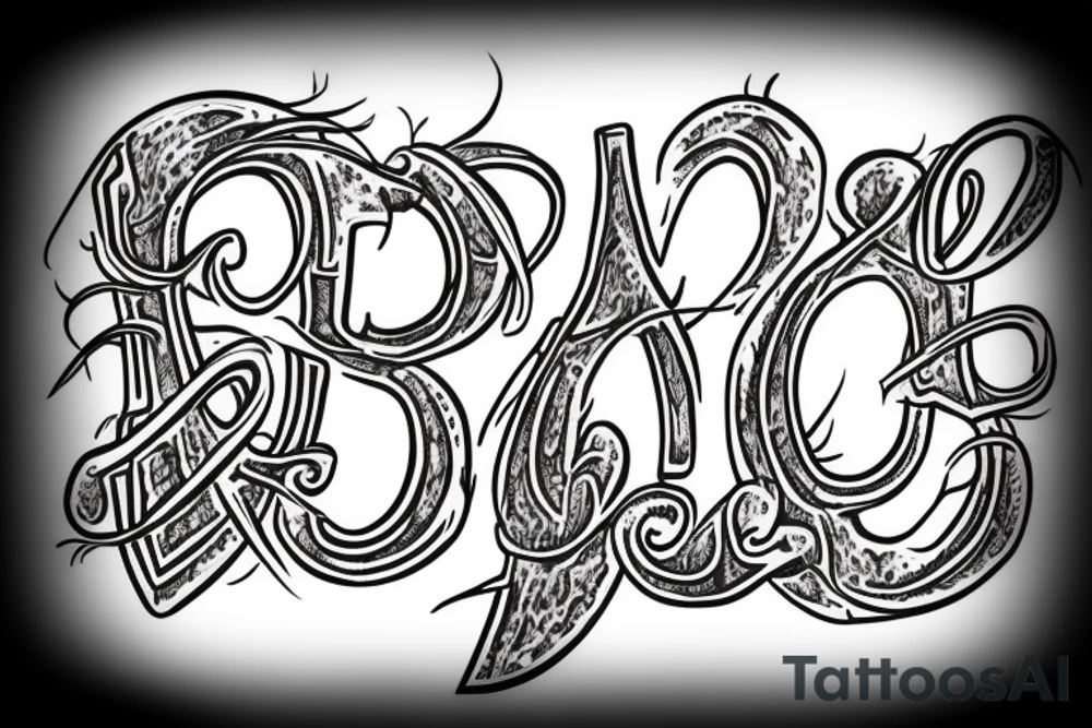 Few in letters tattoo idea