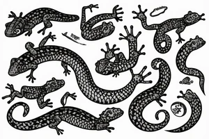 Gecko with no tail tattoo idea