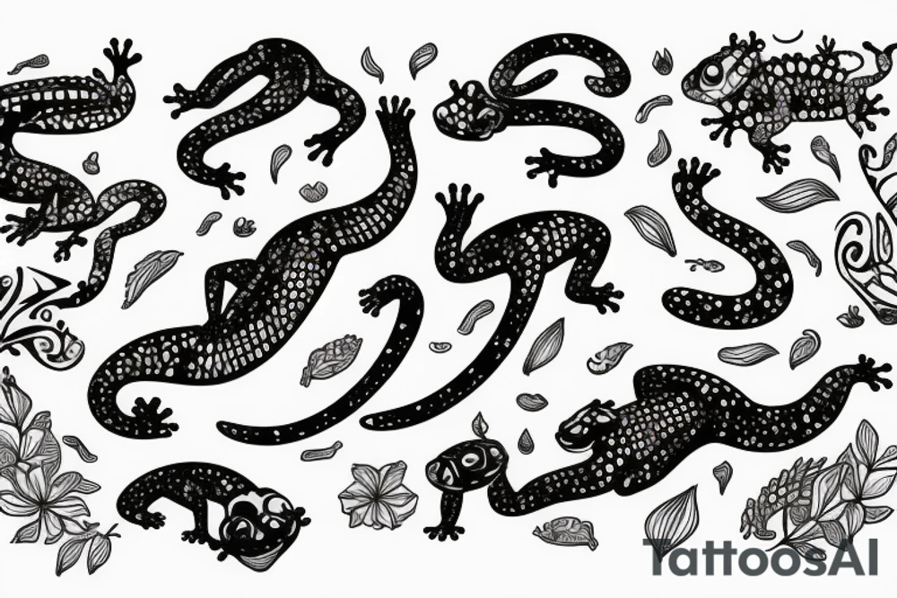 Gecko with no tail tattoo idea