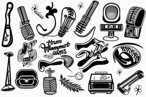 Softball
Music note
Hammer
Camping trailer tattoo idea